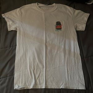 White SoCal shirt with bus design